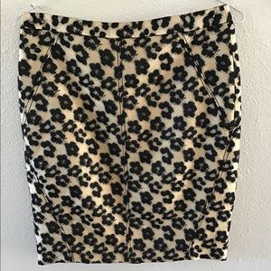 Ann Taylor Animal Print Skirt 2P